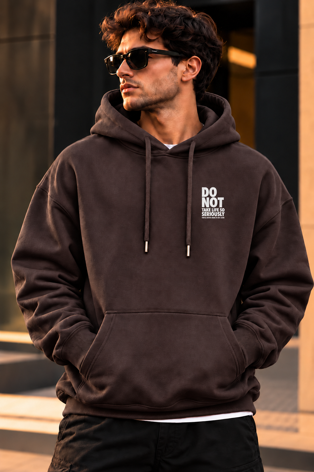 ILEERA® Premium Cotton Do Not Take Life So Seriously Front & Back Print Hoodie