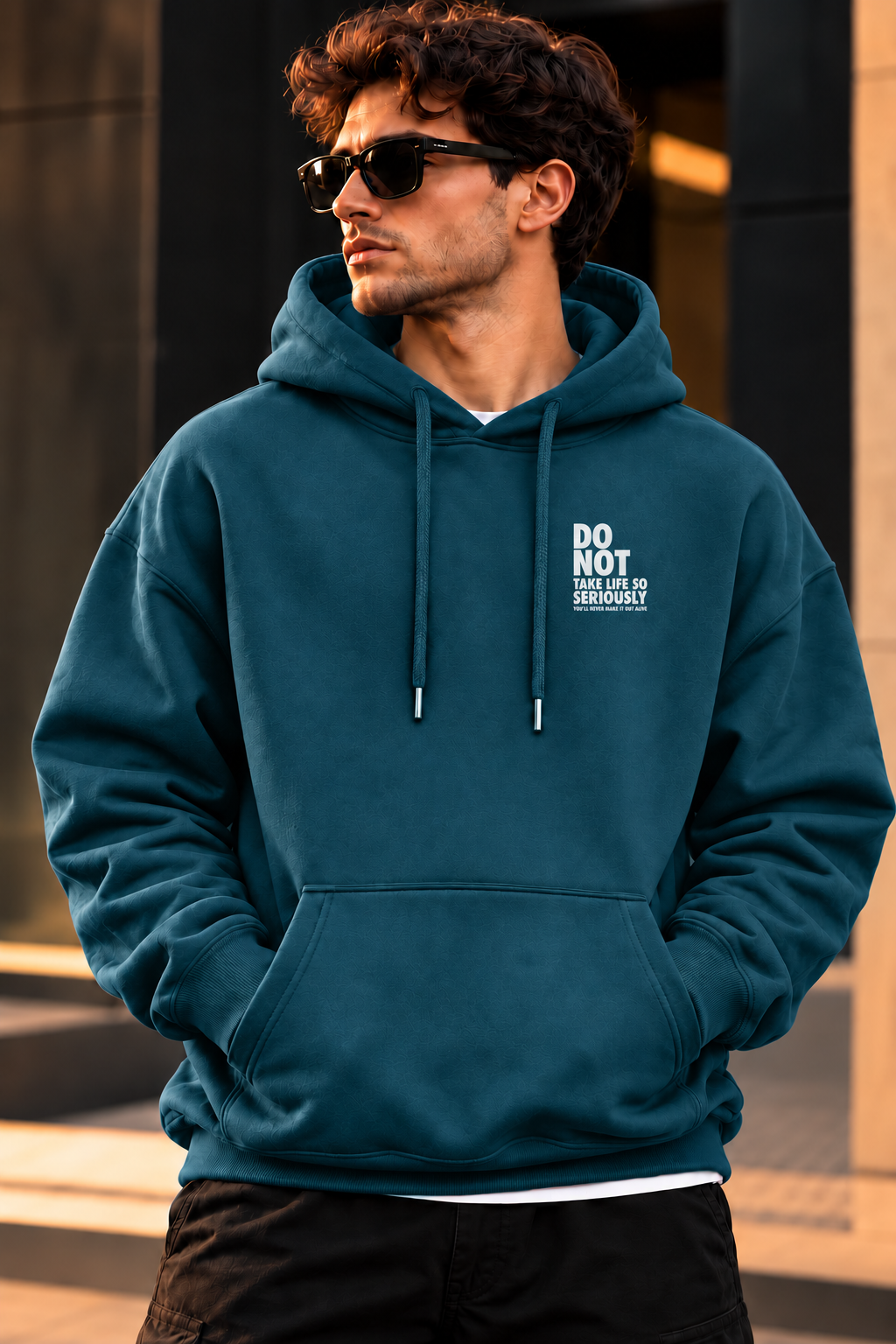ILEERA® Premium Cotton Do Not Take Life So Seriously Front & Back Print Hoodie
