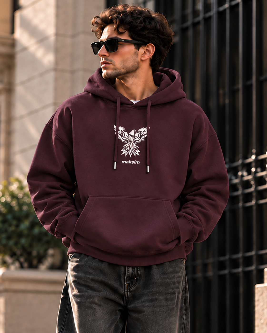 ILEERA® Premium Cotton Phoenix Front & Back Print Hoodie