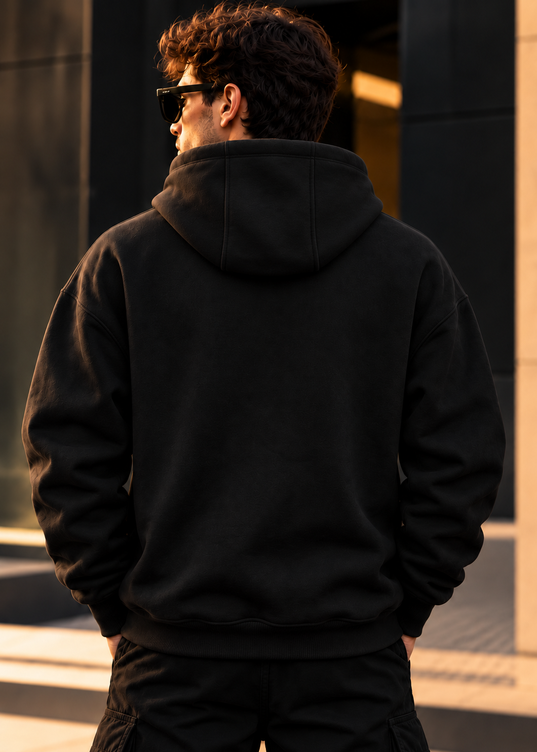 ILEERA® Premium Cotton Never Give Up Graphic Chest Print Hoodie