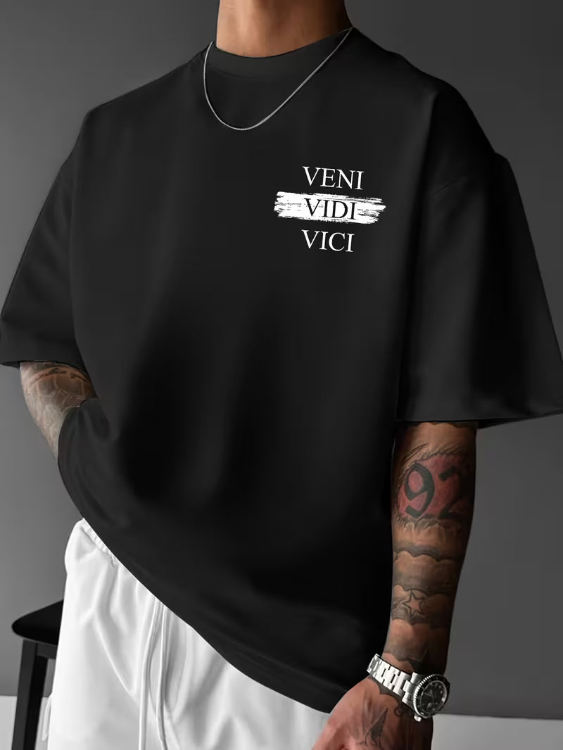 ILEERA® Premium Cotton Oversized Veni Vidi Tee