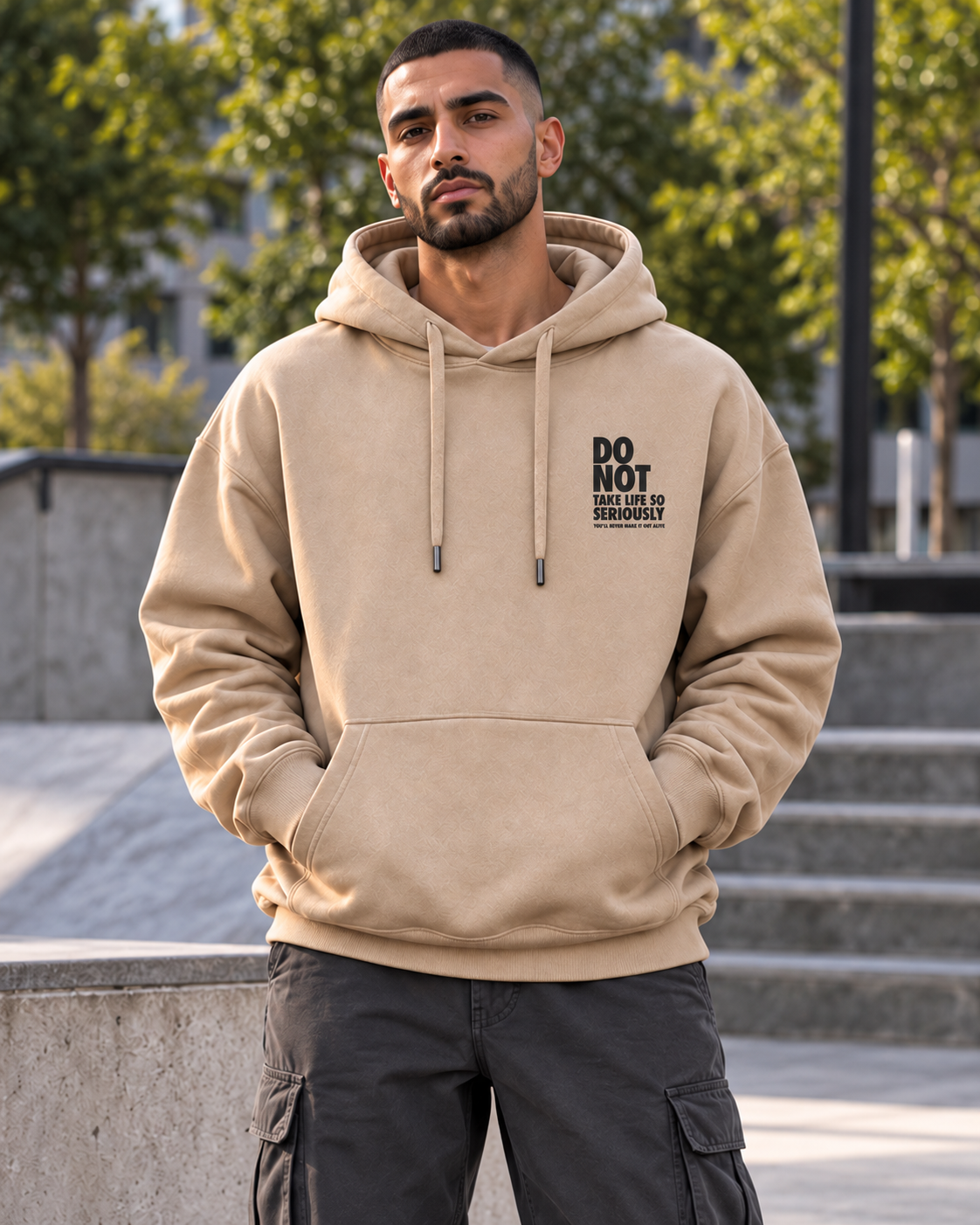 ILEERA® Premium Cotton Do Not Take Life So Seriously Front & Back Print Hoodie