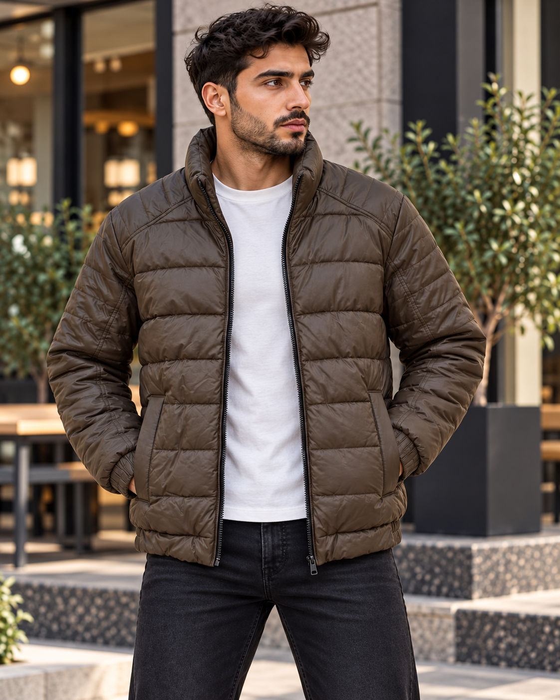 ILEERA® Essential Quilted Stand Collar Puffer Jacket