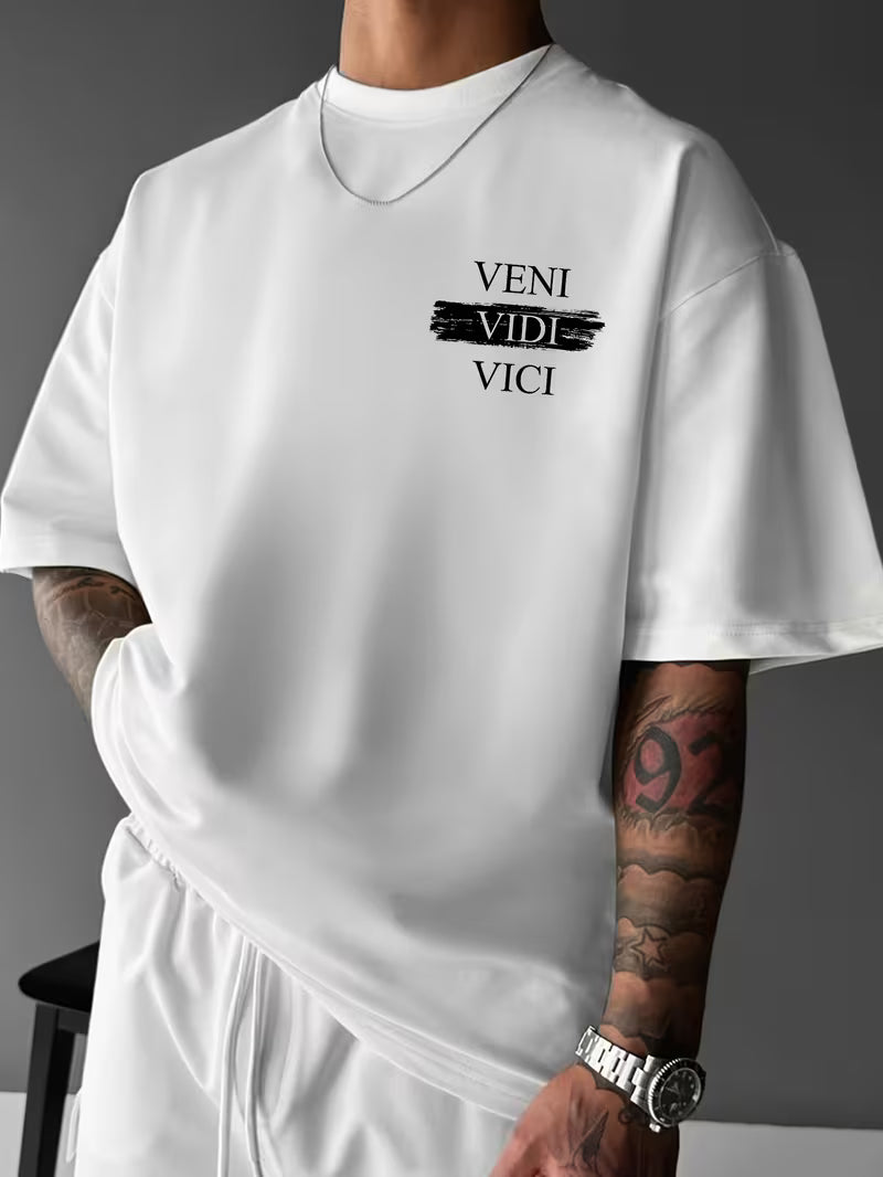 ILEERA® Premium Cotton Oversized Veni Vidi Tee