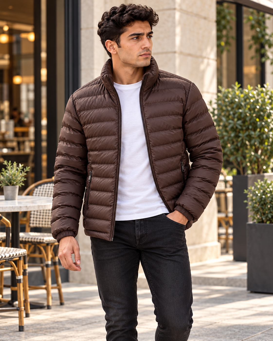 ILEERA® Classic Quilted Zip-Pocket Puffer Jacket