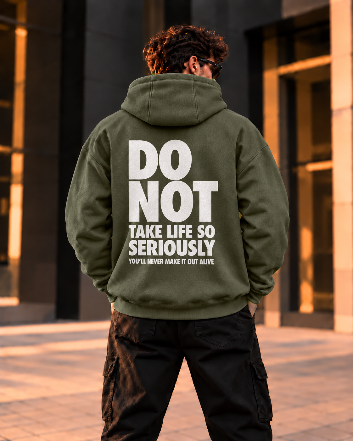 ILEERA® Premium Cotton Do Not Take Life So Seriously Front & Back Print Hoodie