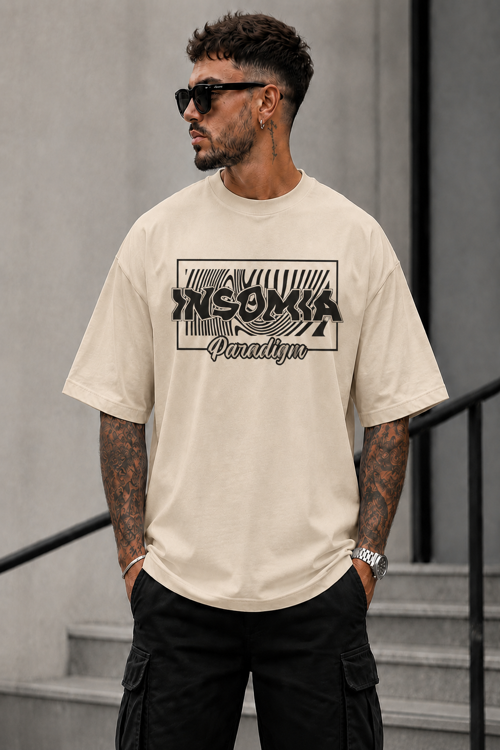 ILEERA® Premium Cotton Oversized Insomnia Paradigm T-Shirt
