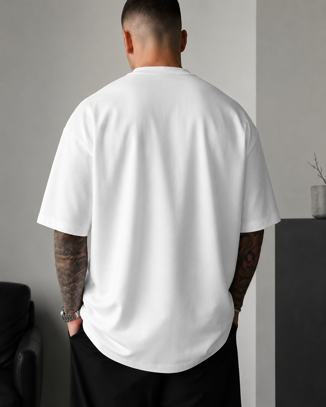 ILEERA® Oversized Ronin Kanji Front Print T-Shirt