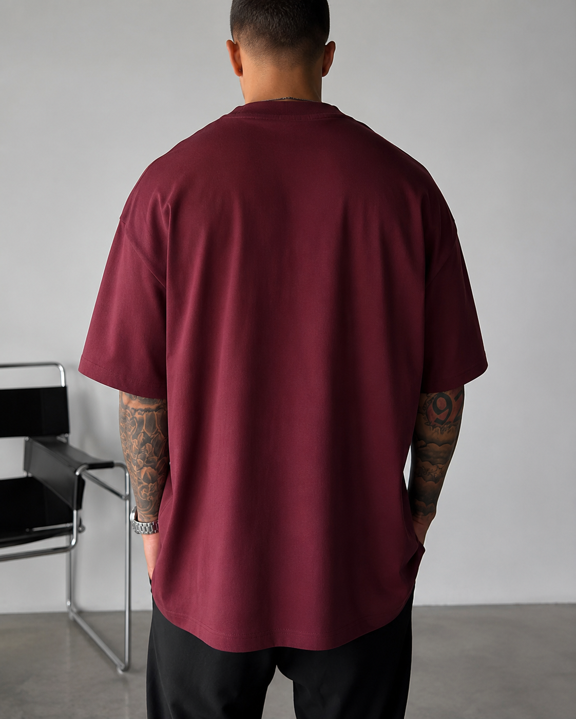 ILEERA® Oversized Ronin Kanji Front Print T-Shirt