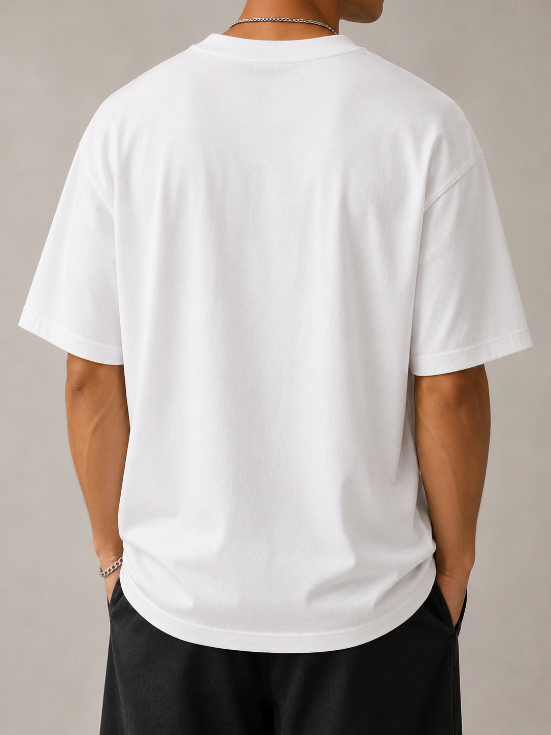 ILEERA® Oversized Original Raw Denim Front Print T-Shirt