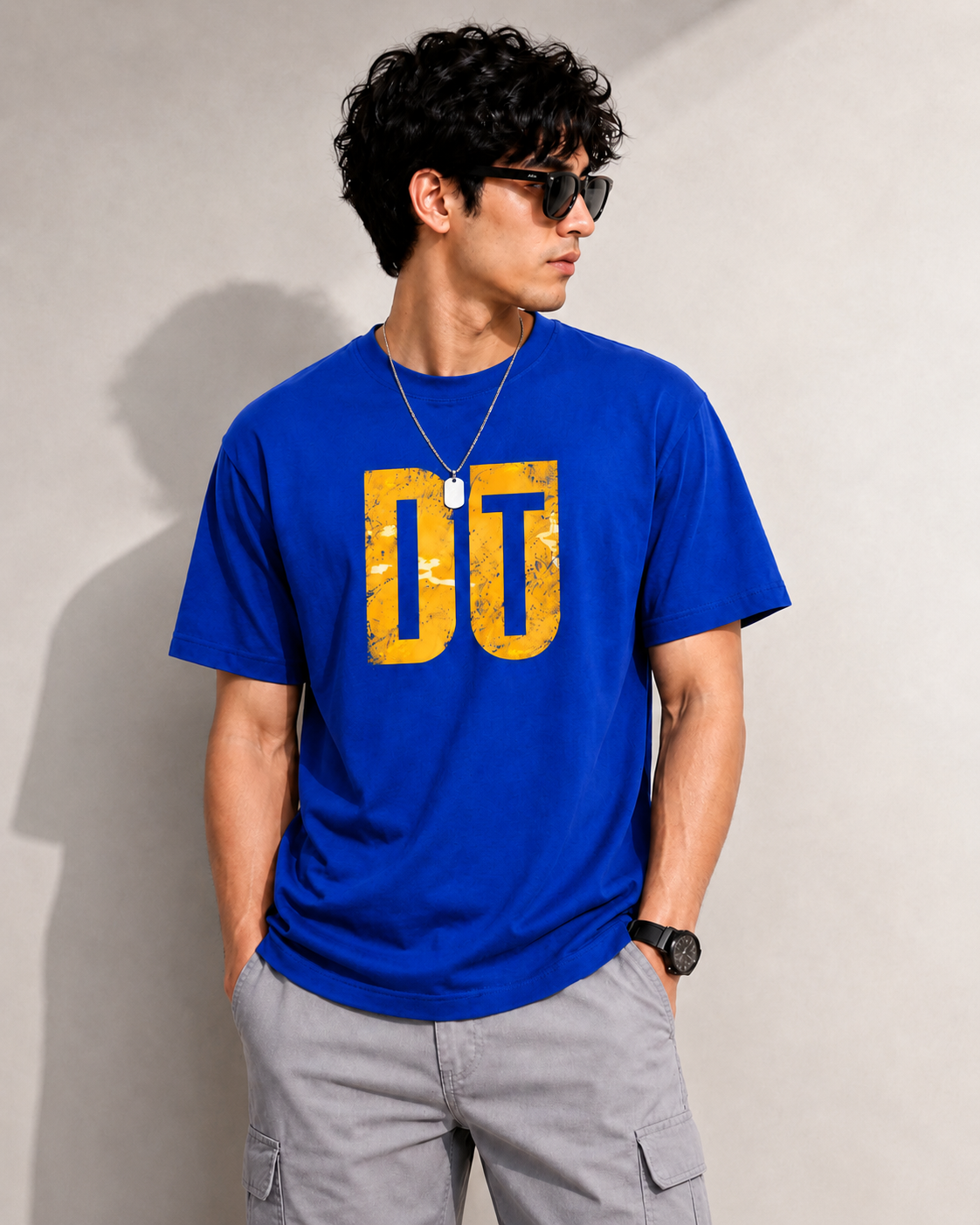 ILEERA® Premium Cotton Oversized Do It Front Print T-Shirt