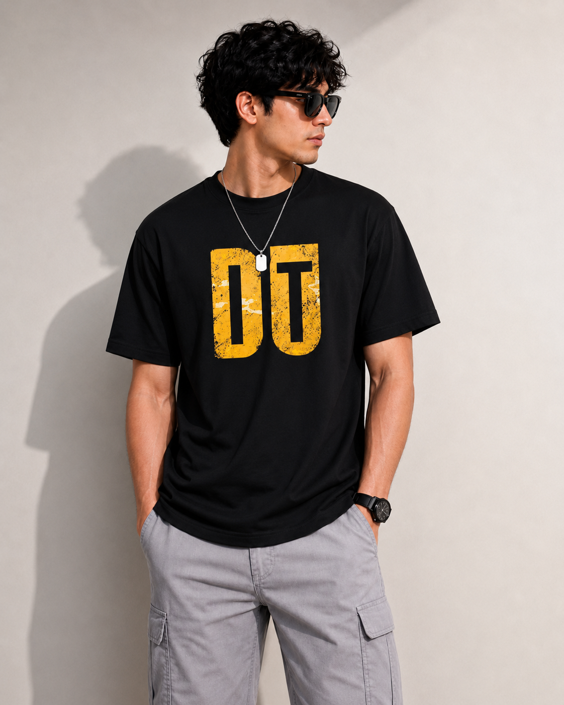 ILEERA® Premium Cotton Oversized Do It Front Print T-Shirt
