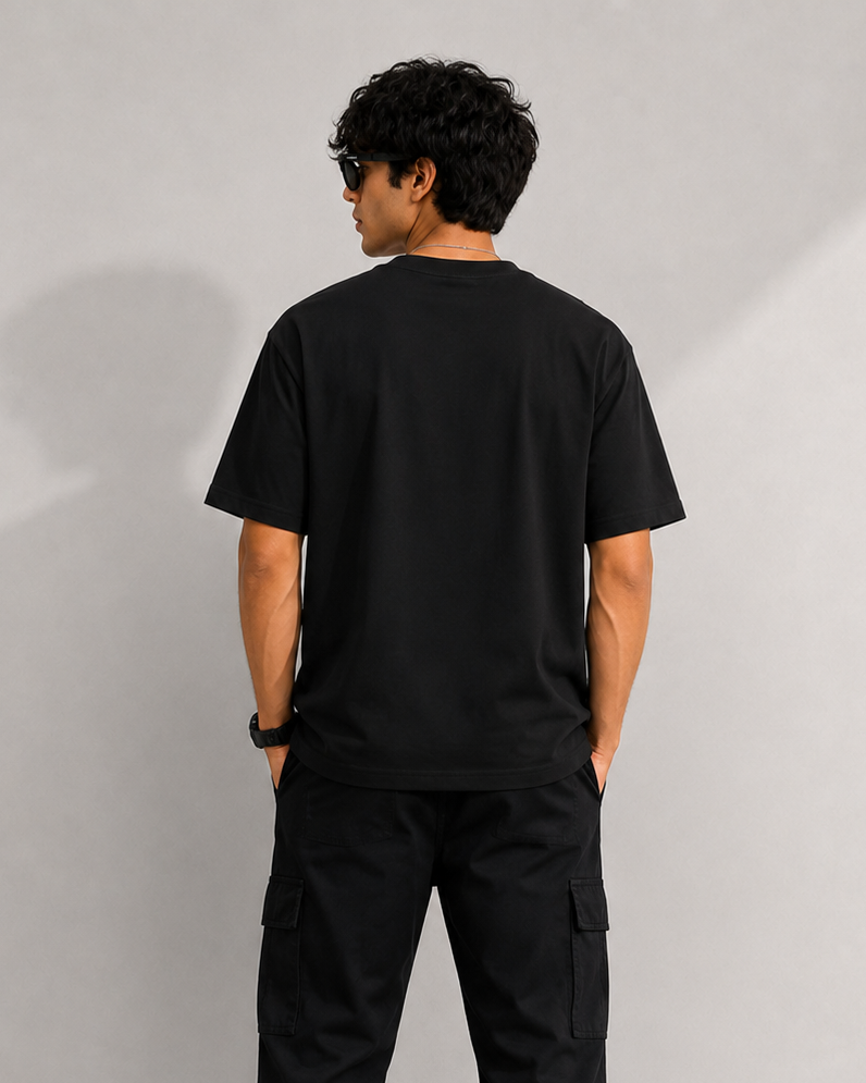 ILEERA® Premium Cotton Oversized Be Yourself Front Print T-Shirt