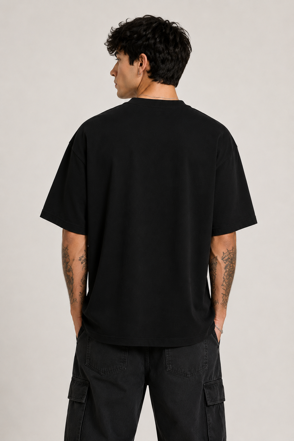 ILEERA® Premium Cotton Oversized Create With Passion Front Print T-Shirt