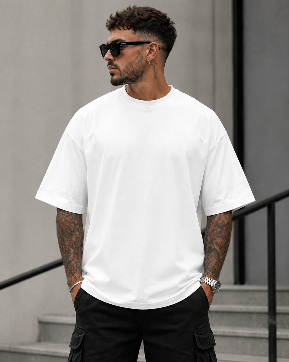 ILEERA® Premium Cotton Oversized Think Outside The Box T-Shirt