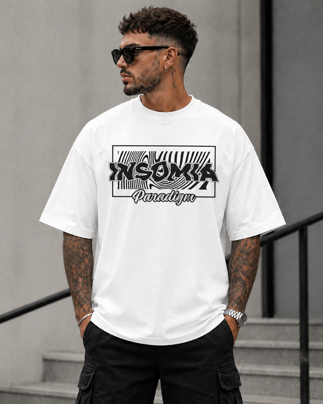 ILEERA® Premium Cotton Oversized Insomnia Paradigm T-Shirt