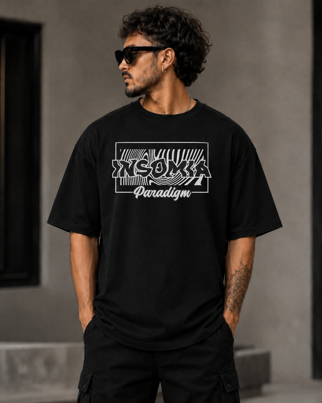ILEERA® Premium Cotton Oversized Insomnia Paradigm T-Shirt