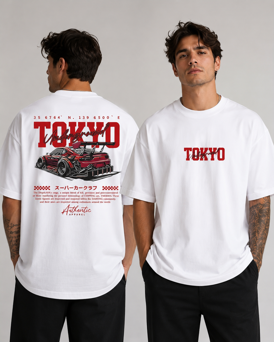 ILEERA® Premium Cotton Oversized Tokyo Underground T-Shirt