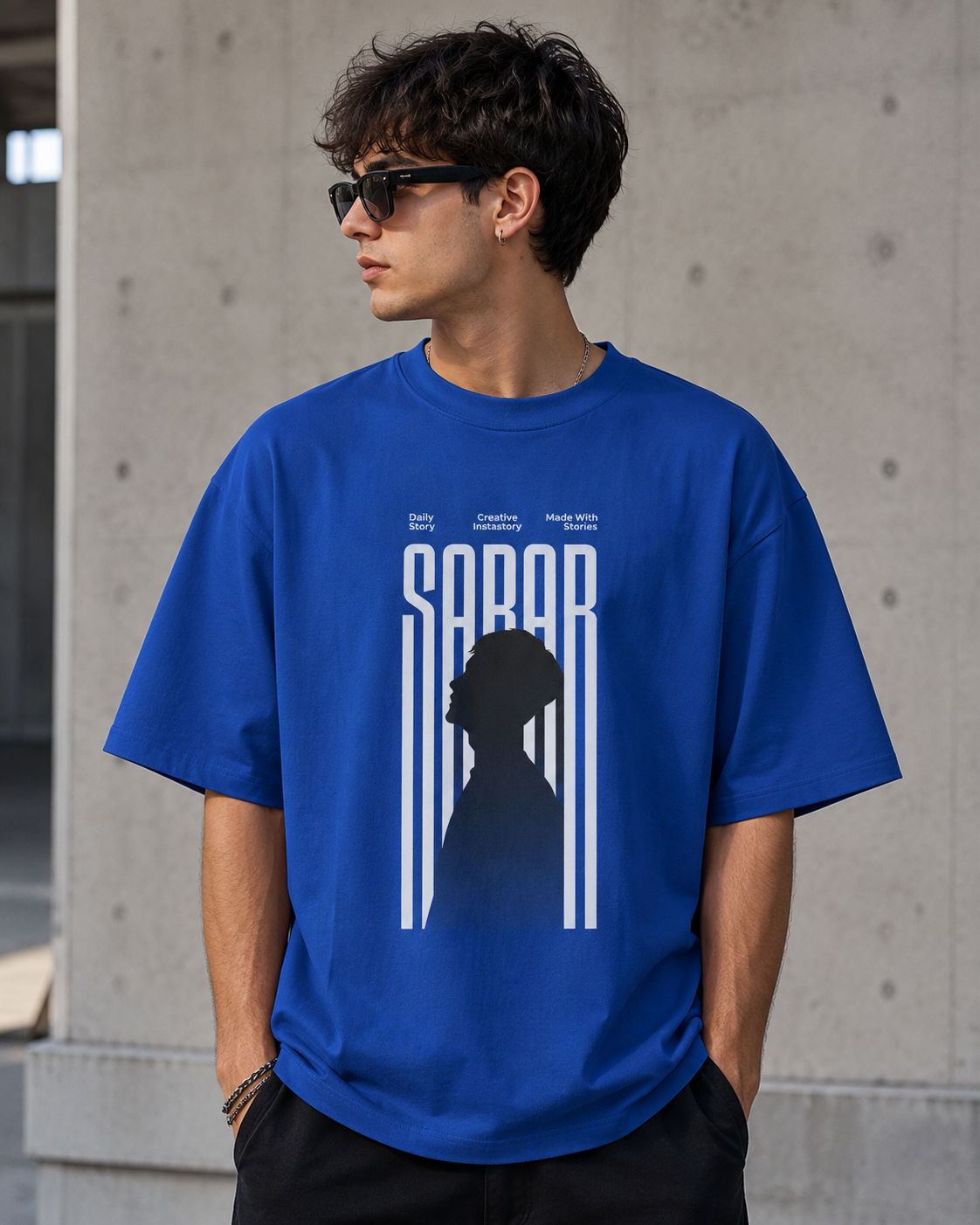 ILEERA® Premium Cotton Oversized Sabar Graphic T-Shirt