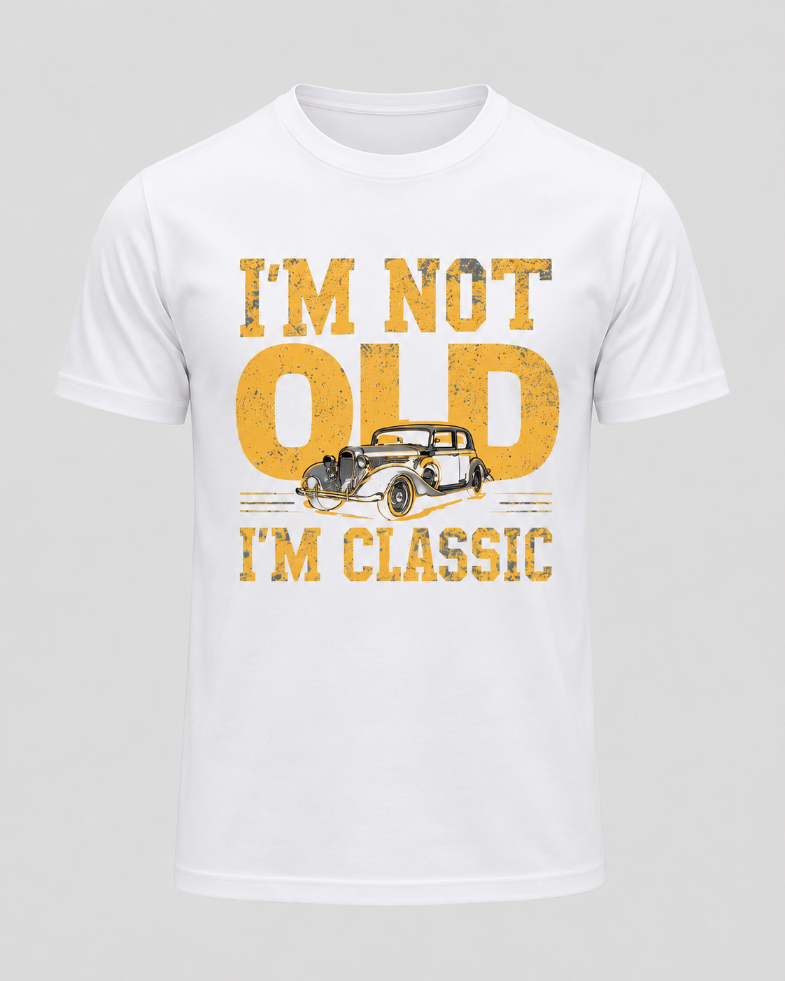 ILEERA® Premium Cotton Regular Fit I’m Not Old I’m Classic Front Print T-Shirt