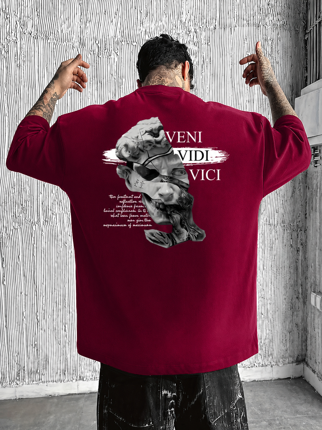 ILEERA® Premium Cotton Oversized Veni Vidi Tee