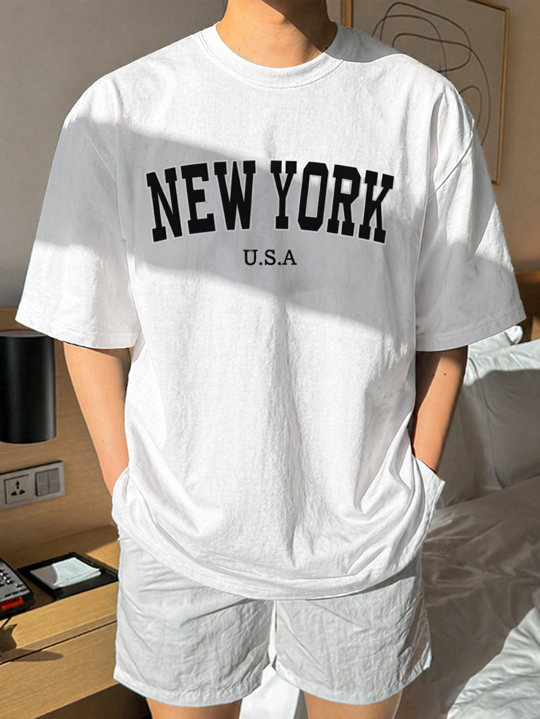 ILEERA® Premium Cotton Oversized New York Cotton T-Shirt