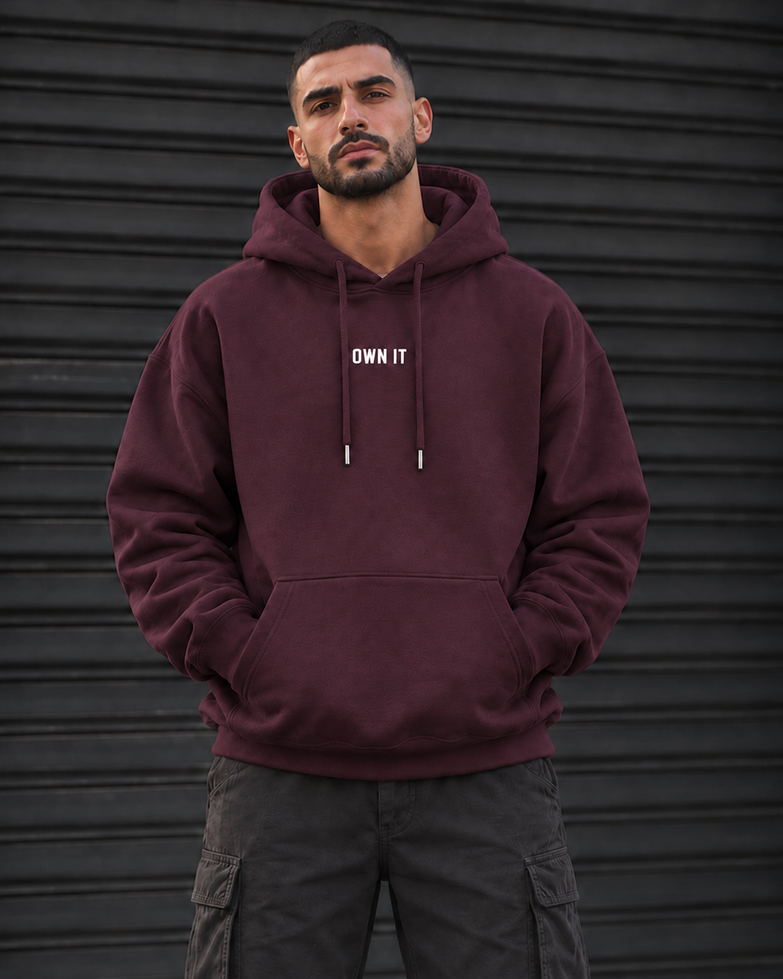 ILEERA® Premium Cotton Own It Front & Back Print Hoodie