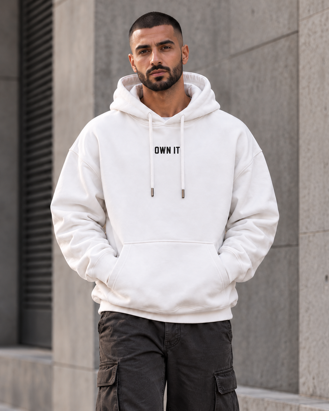 ILEERA® Premium Cotton Own It Front & Back Print Hoodie