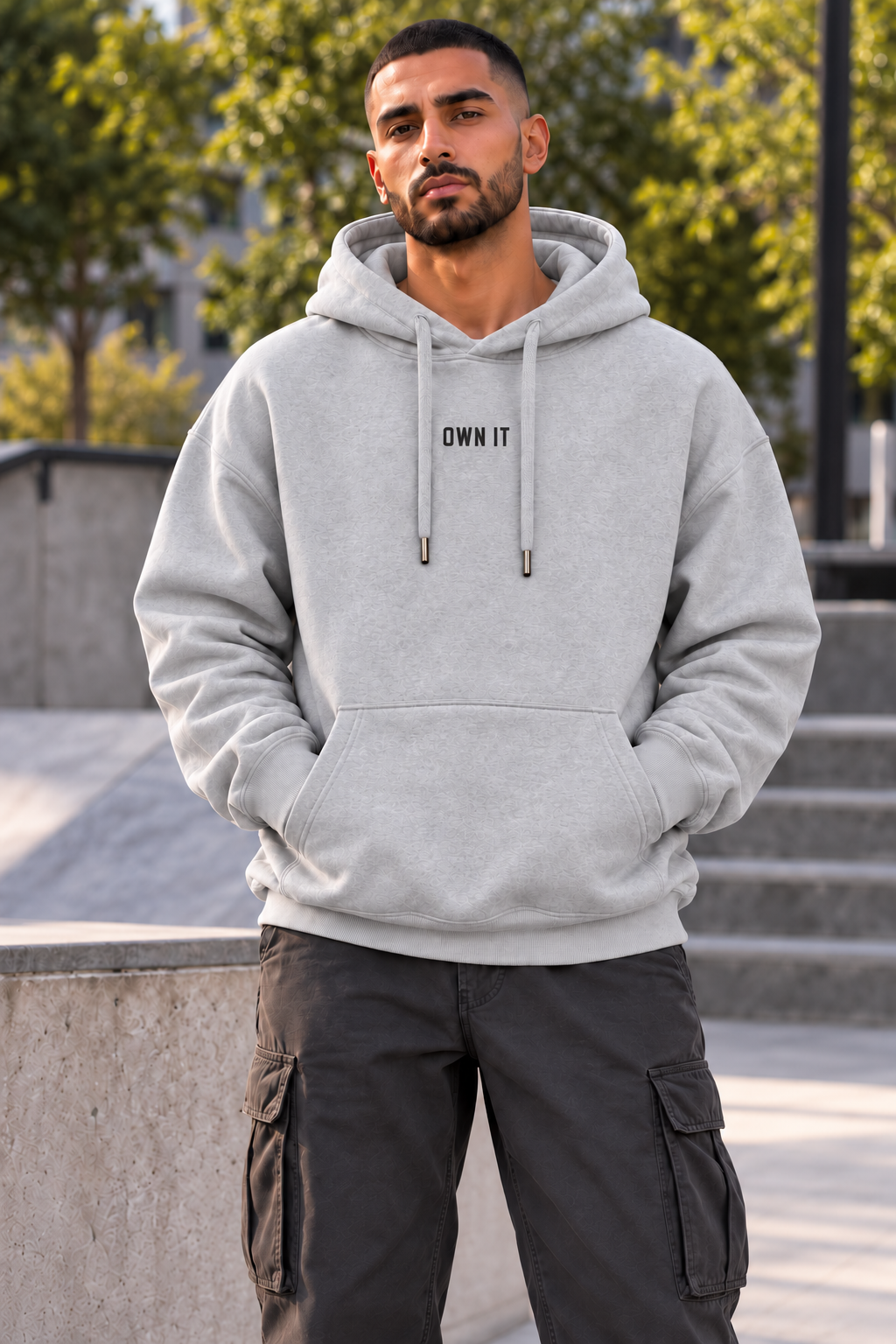 ILEERA® Premium Cotton Own It Front & Back Print Hoodie