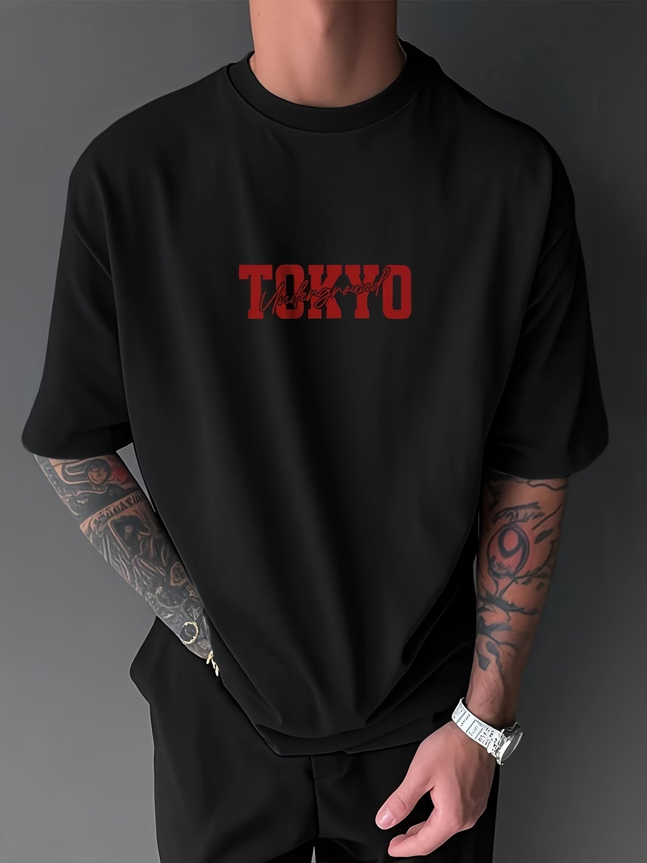 ILEERA® Premium Cotton Oversized Tokyo Underground T-Shirt