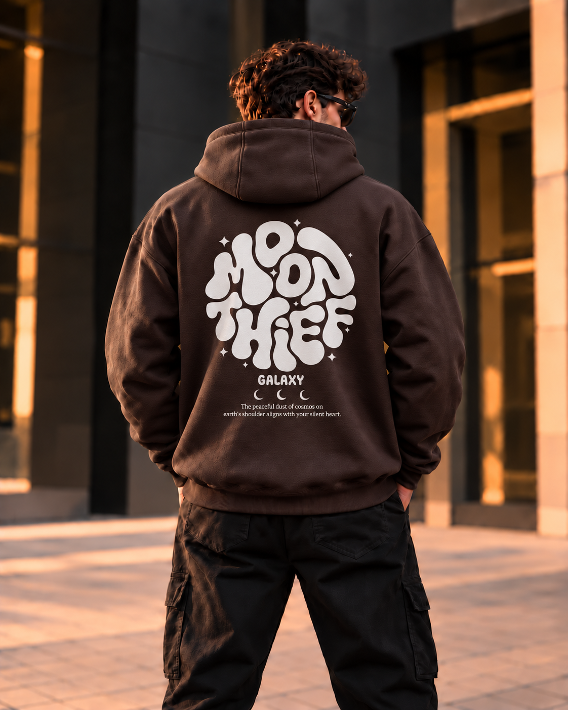 ILEERA® Premium Cotton Moon Thief Front & Back Print Hoodie