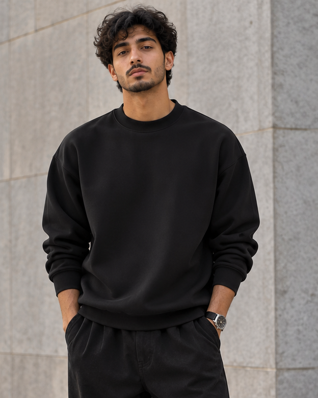 سويت شيرت ILEERA Essential Crewneck أوفرسايز رجالي