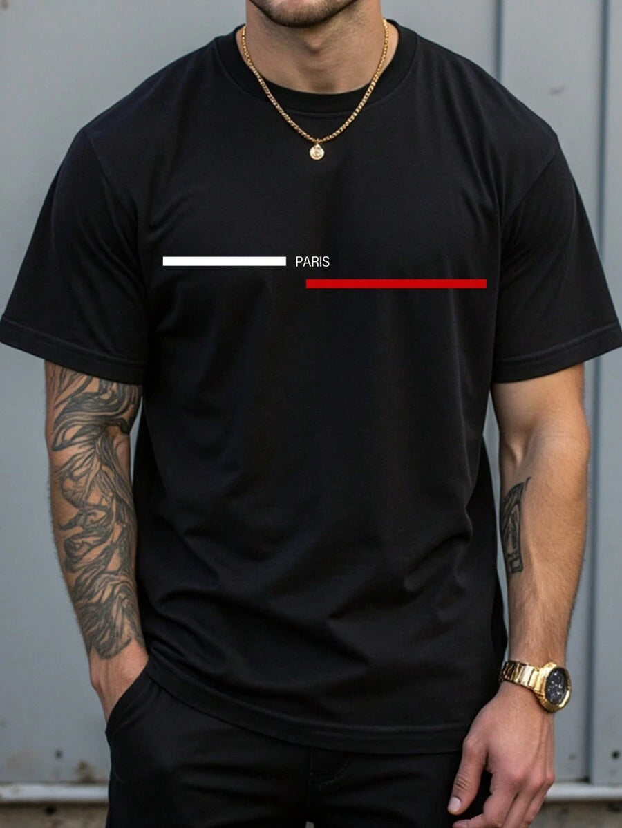ILEERA® Premium Cotton Paris Graphic Cotton Casual T-Shirt