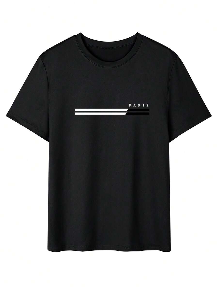 ILEERA® Premium Cotton Oversized Paris Graphic Casual T-Shirt