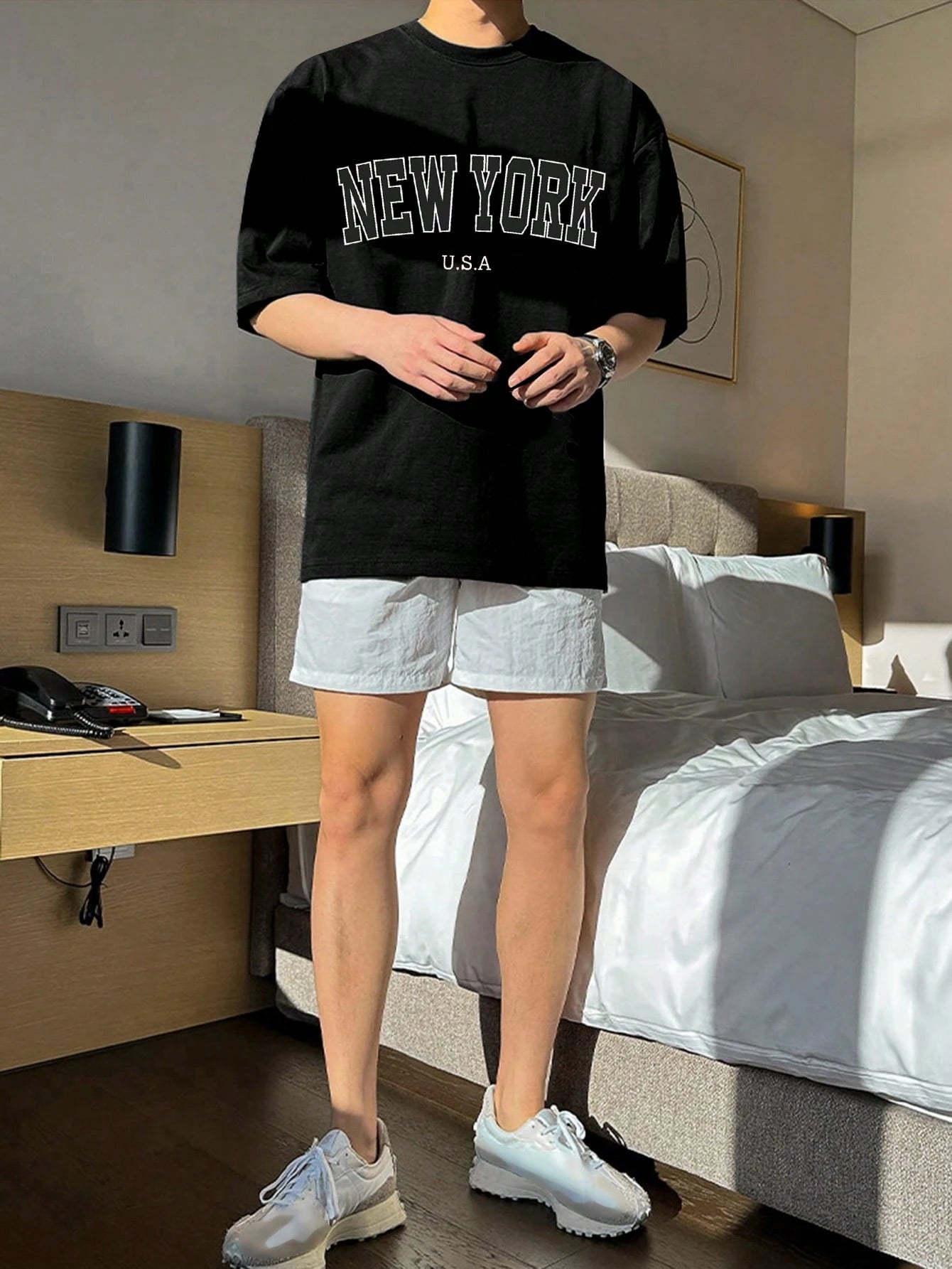 ILEERA® Premium Cotton Oversized New York Cotton T-Shirt