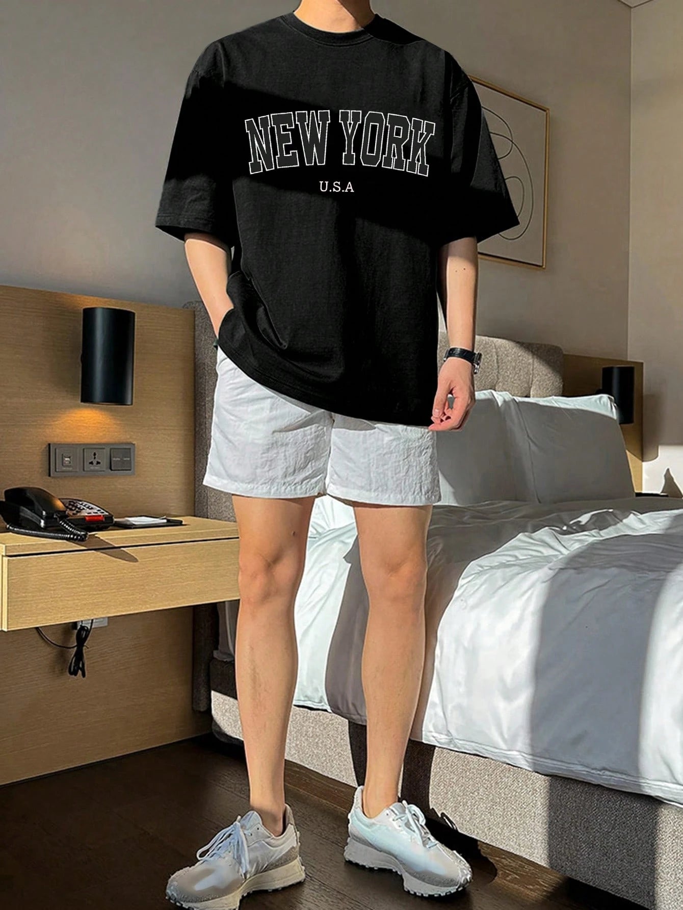 ILEERA® Premium Cotton Oversized New York Cotton T-Shirt