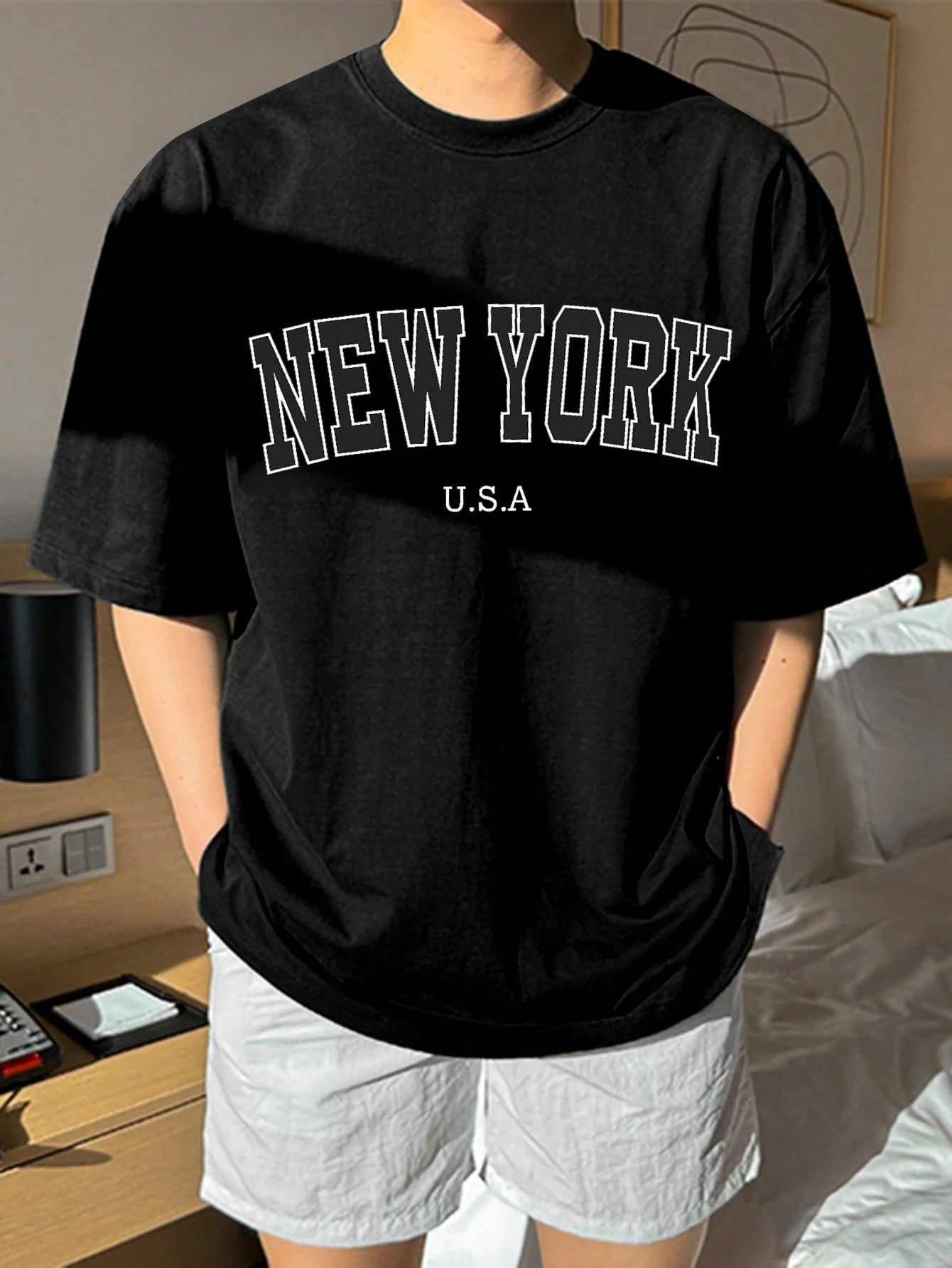ILEERA® Premium Cotton Oversized New York Cotton T-Shirt