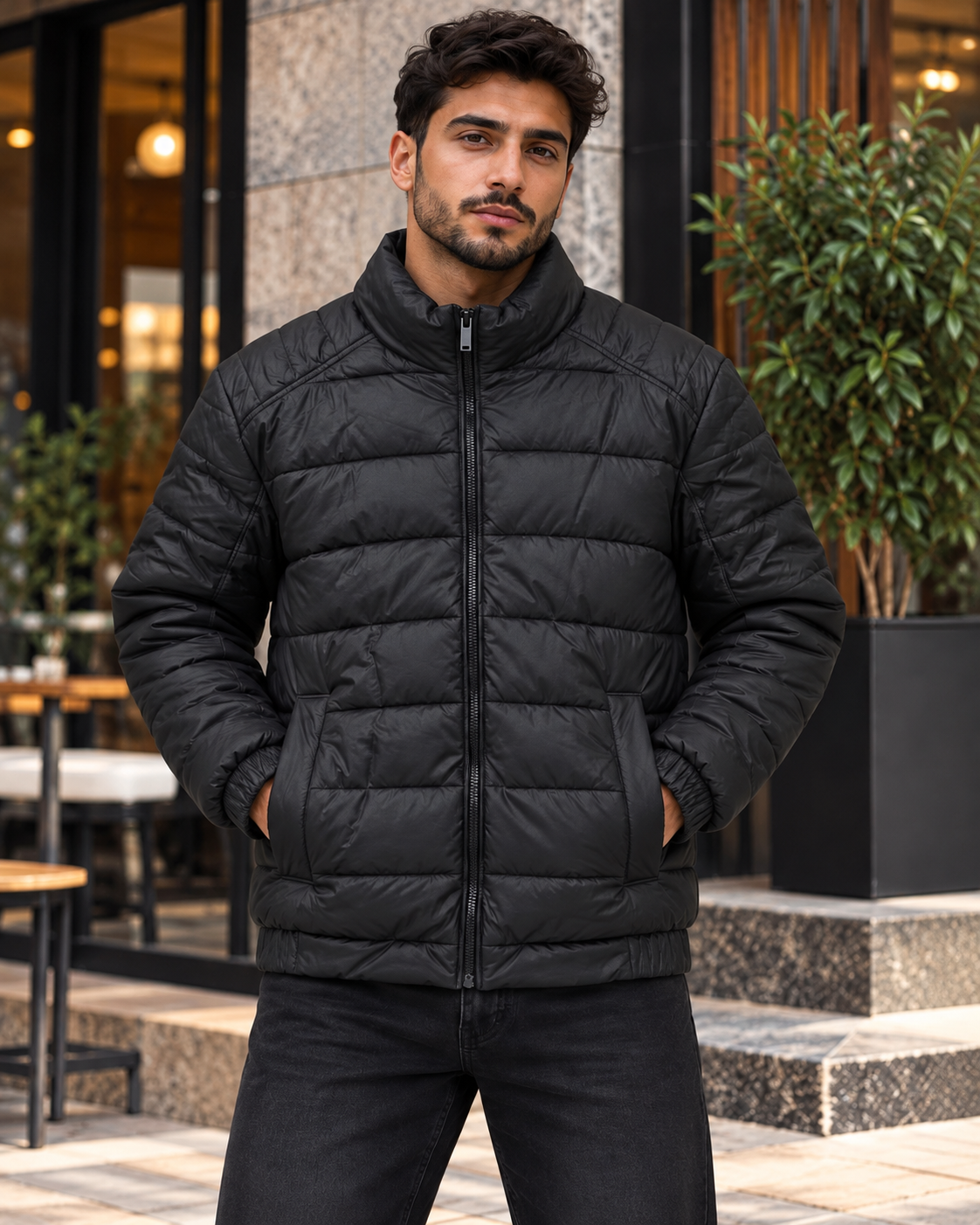 ILEERA® Essential Quilted Stand Collar Puffer Jacket
