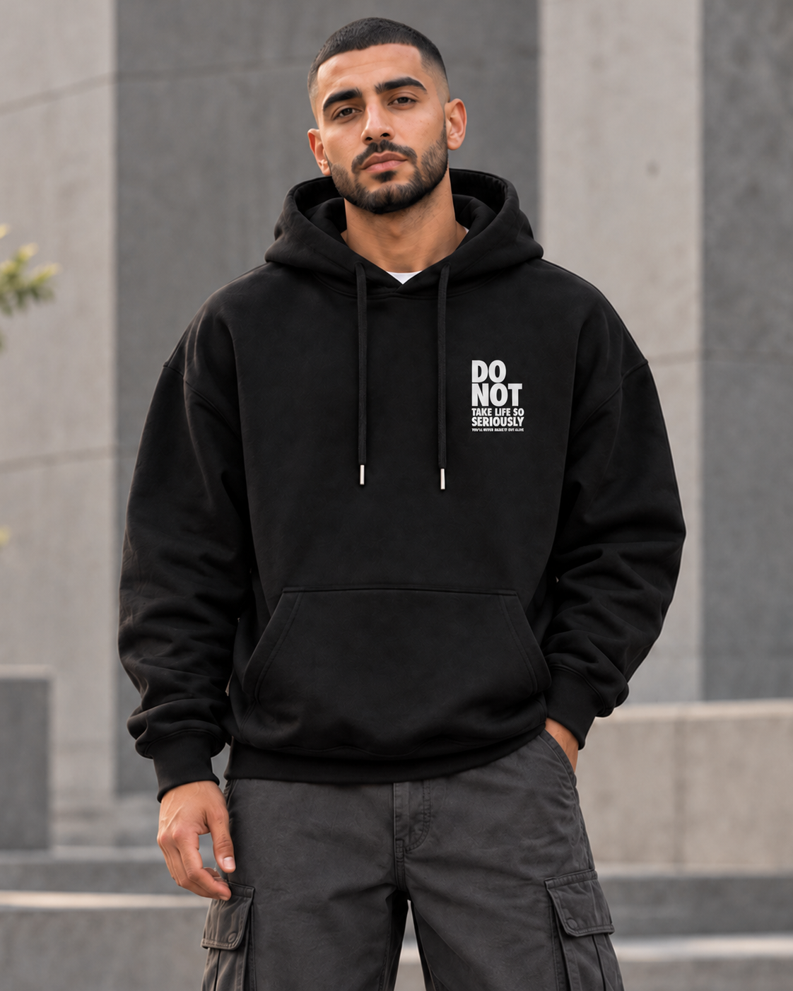 ILEERA® Premium Cotton Do Not Take Life So Seriously Front & Back Print Hoodie