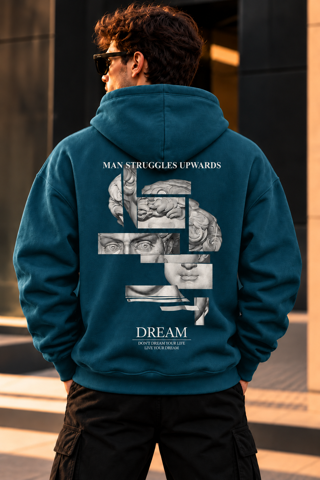 ILEERA® Premium Cotton Dream Sculpture Back Print Hoodie