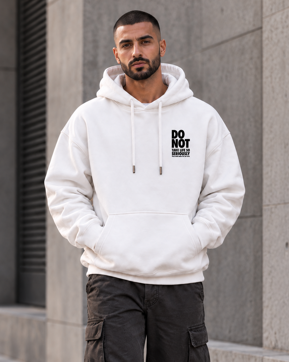 ILEERA® Premium Cotton Do Not Take Life So Seriously Front & Back Print Hoodie