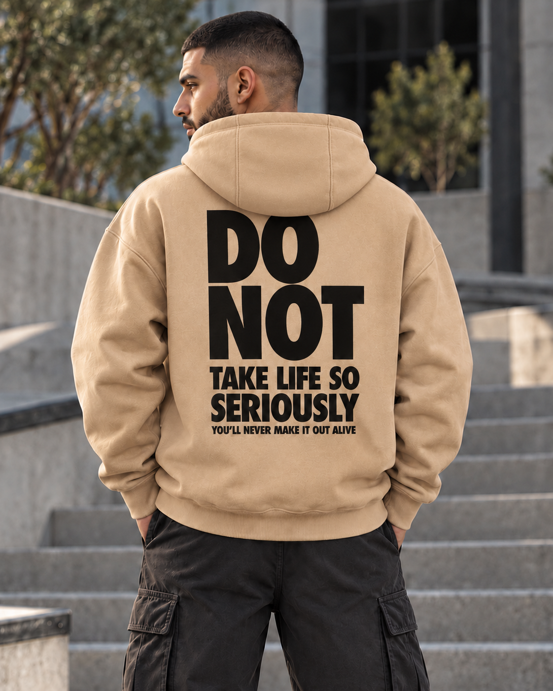 ILEERA® Premium Cotton Do Not Take Life So Seriously Front & Back Print Hoodie