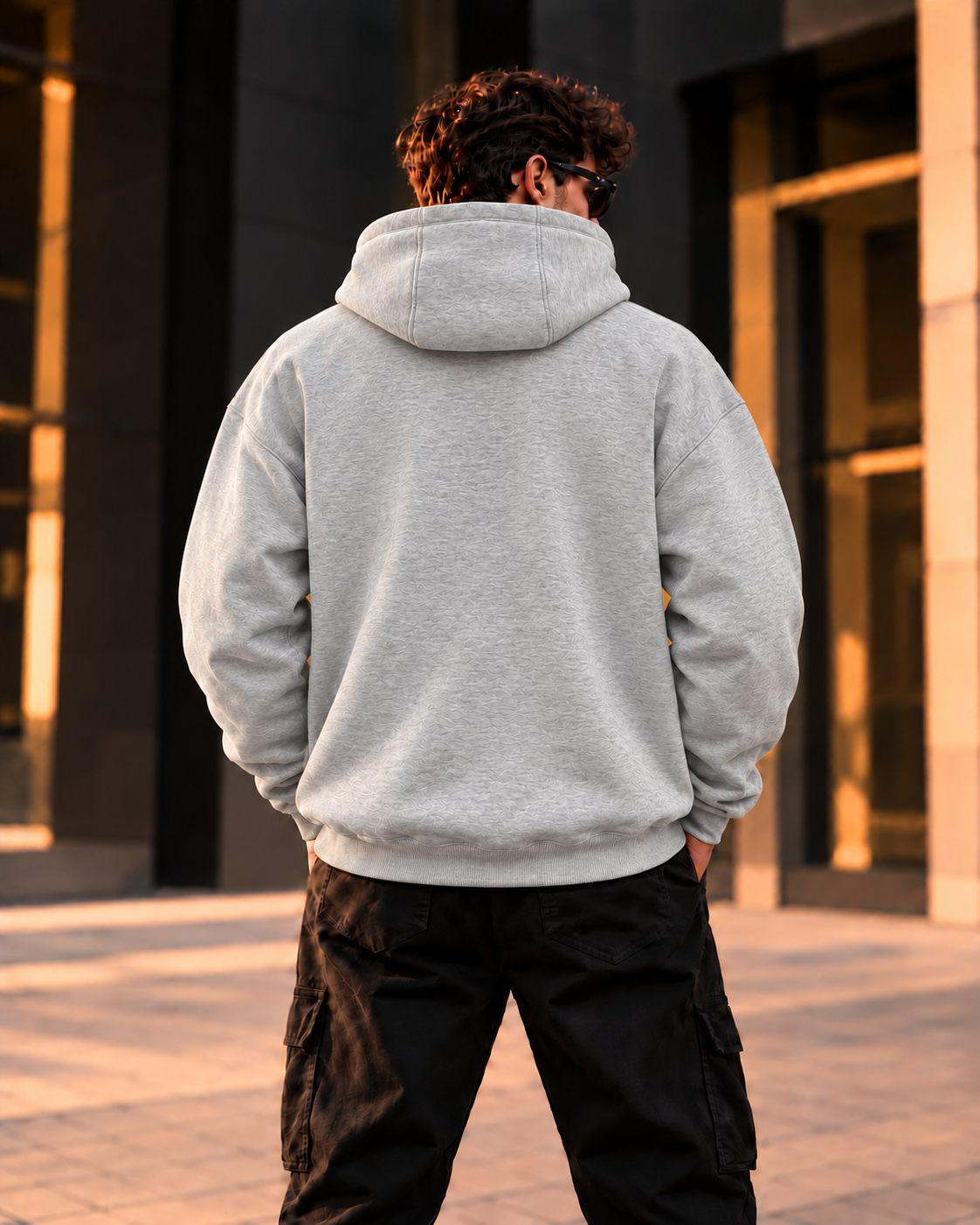 ILEERA® Premium Cotton Never Give Up Graphic Chest Print Hoodie