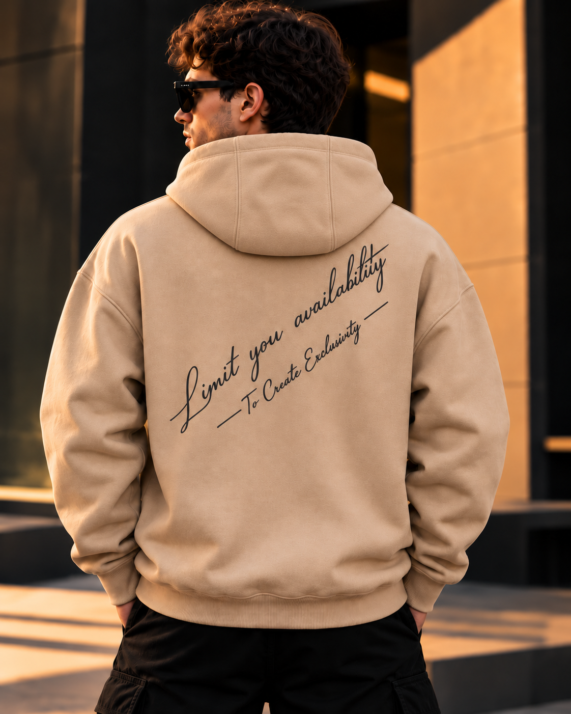 ILEERA® Premium Cotton Exclusivity Script Front & Back Print Hoodie