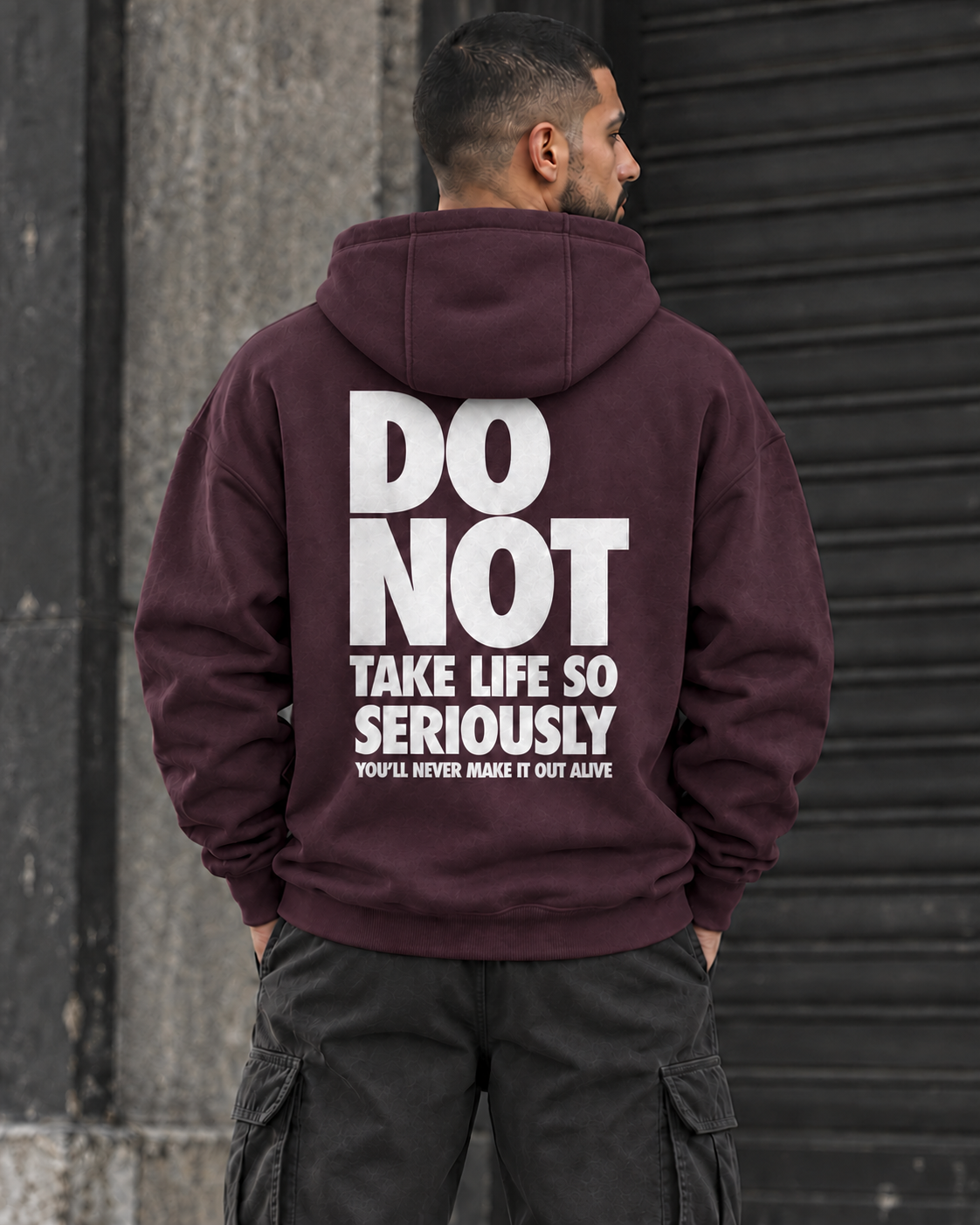 ILEERA® Premium Cotton Do Not Take Life So Seriously Front & Back Print Hoodie