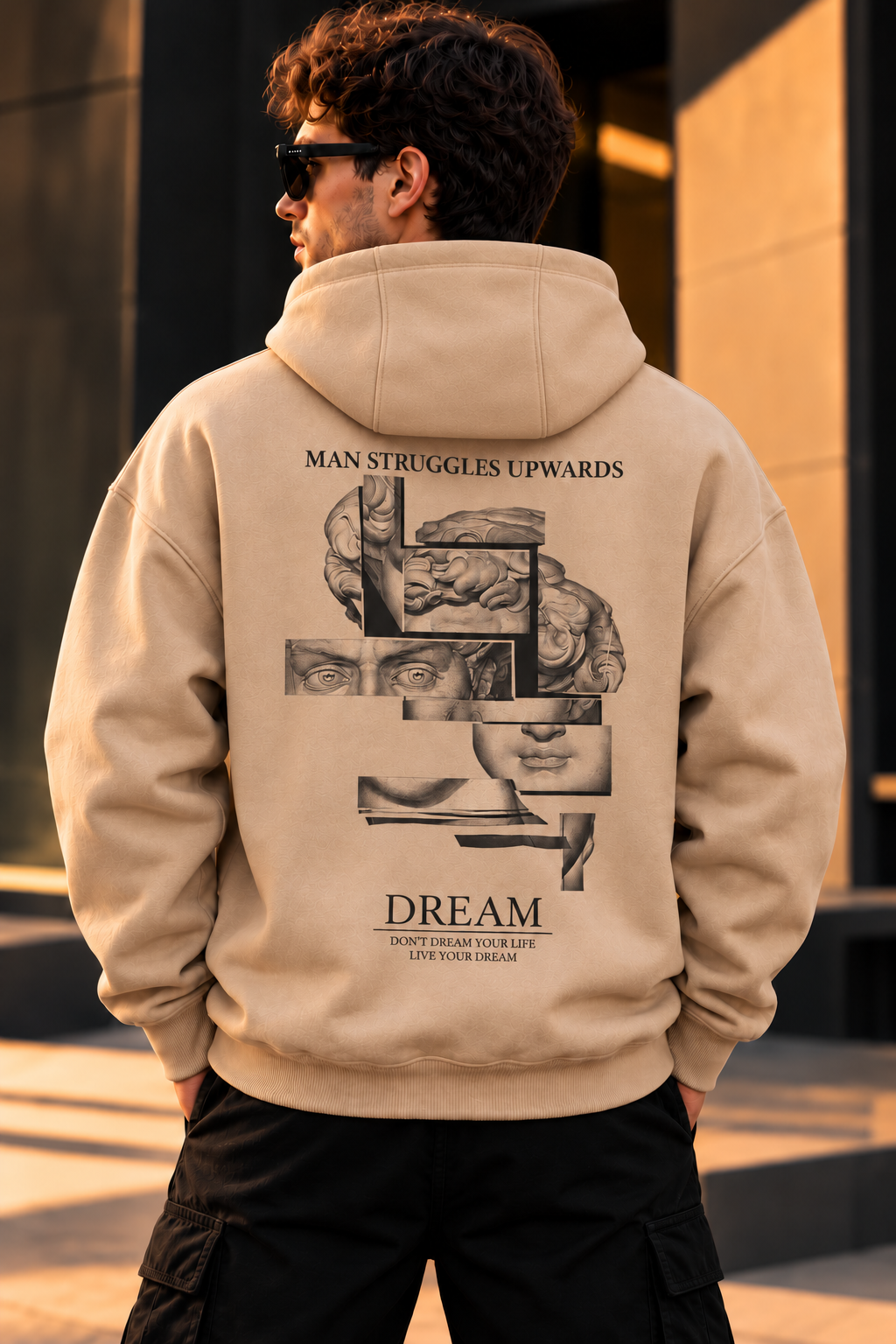 ILEERA® Premium Cotton Dream Sculpture Back Print Hoodie