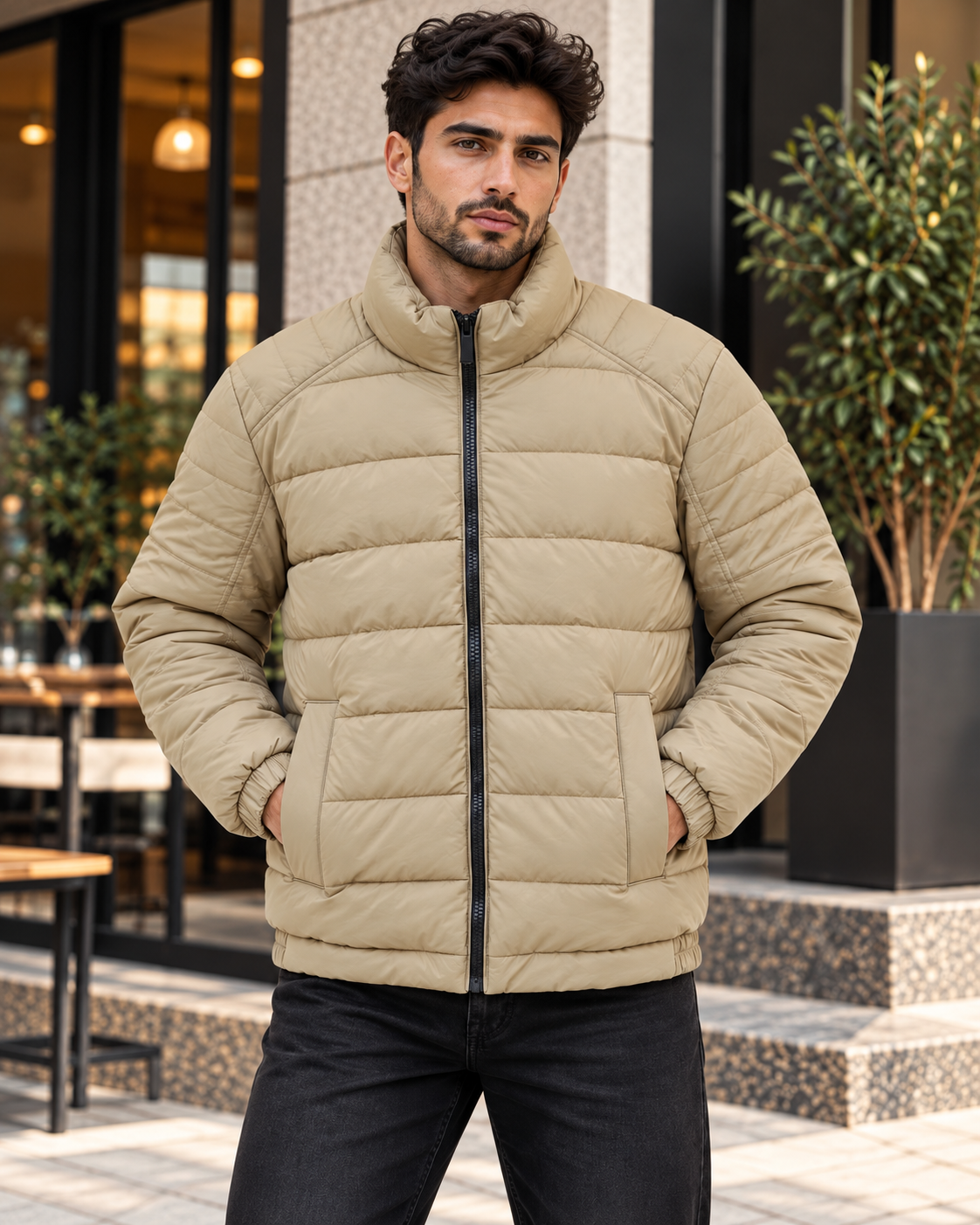 ILEERA® Essential Quilted Stand Collar Puffer Jacket