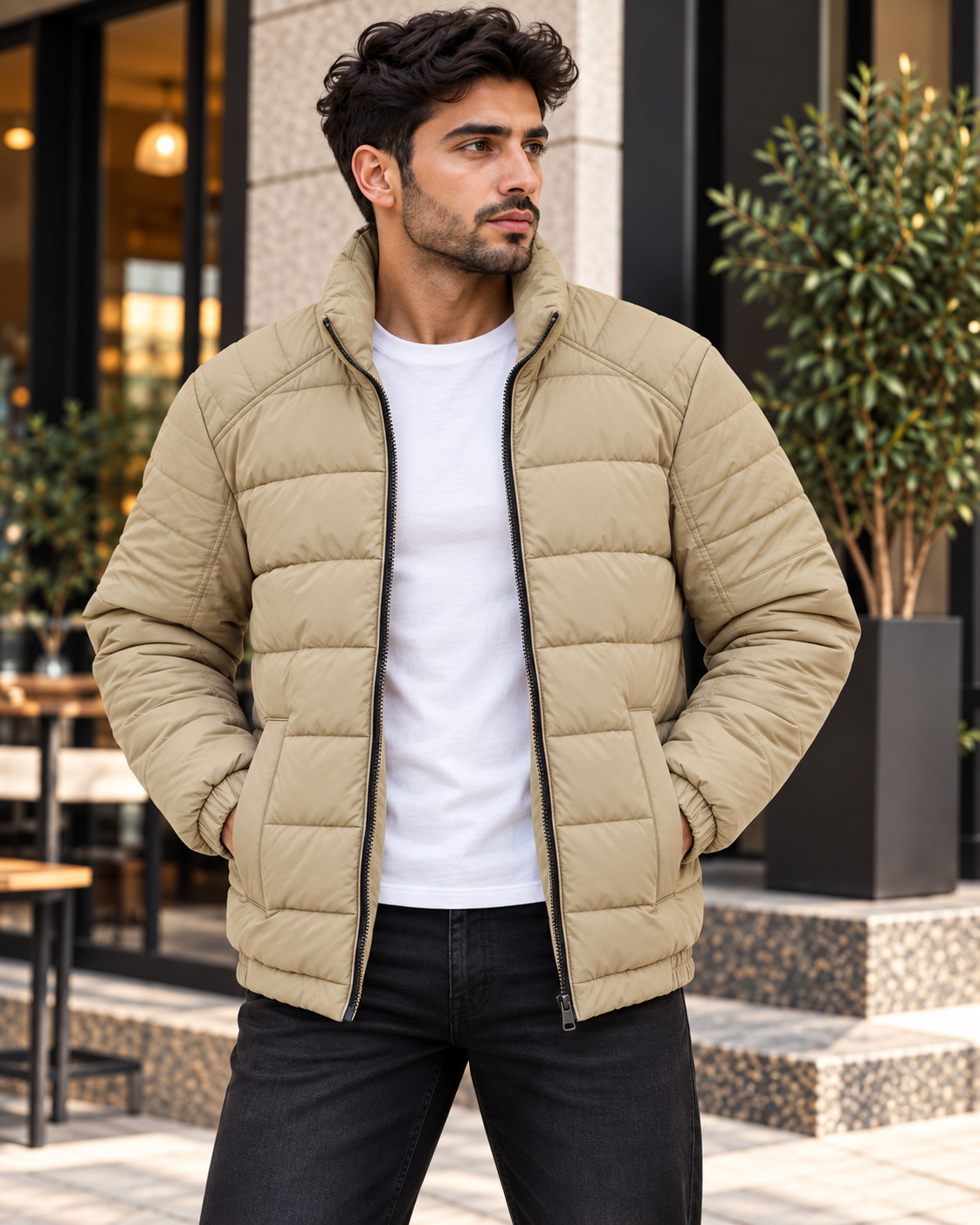 ILEERA® Essential Quilted Stand Collar Puffer Jacket