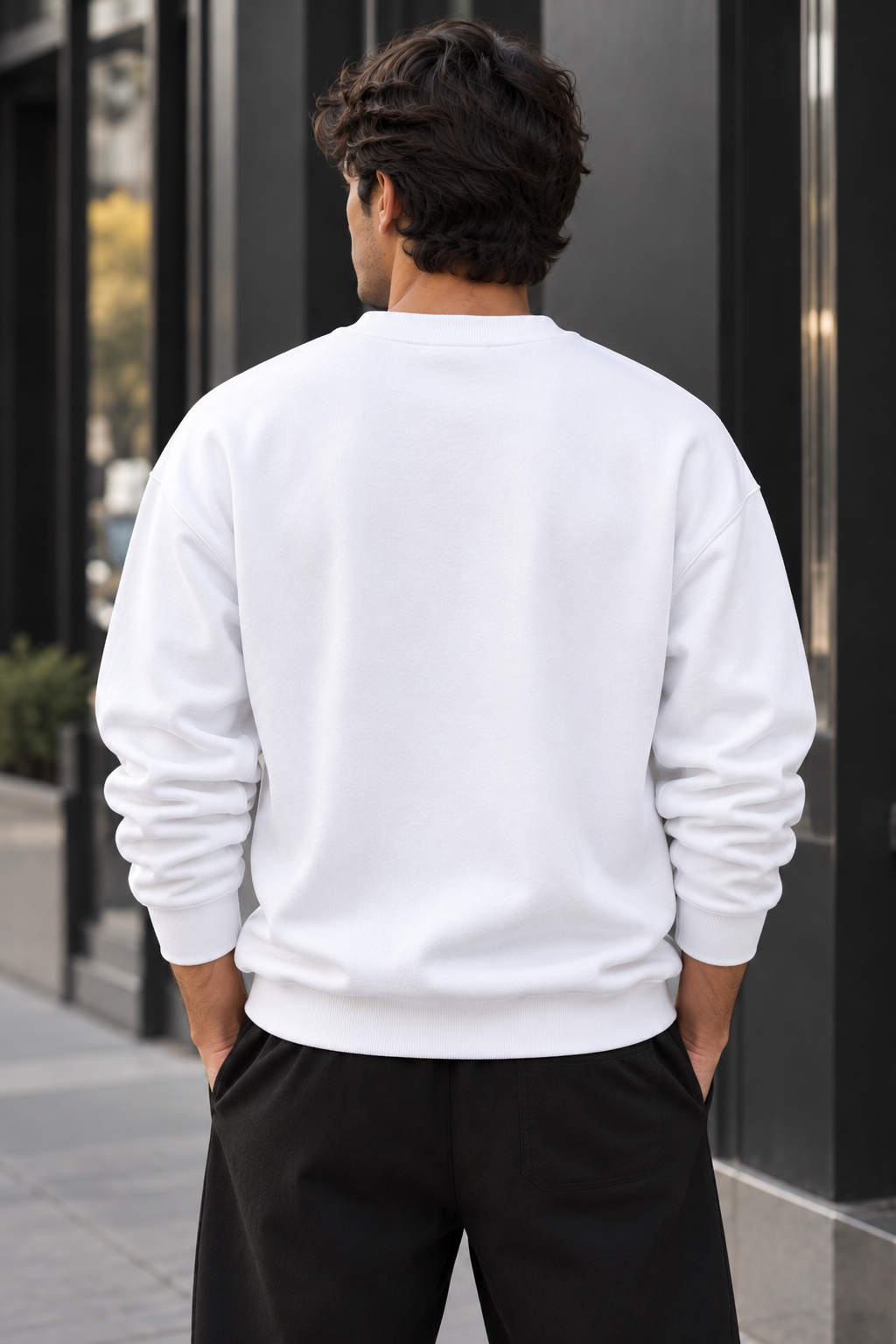 ILEERA® Premium Cotton Urban Sunset Graphic Crewneck Sweatshirt