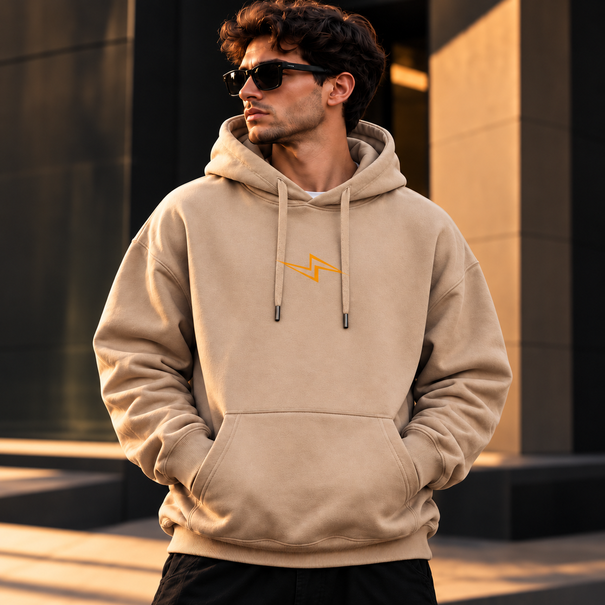 ILEERA® Premium Cotton Freedom Lightning Front & Back Print Hoodie